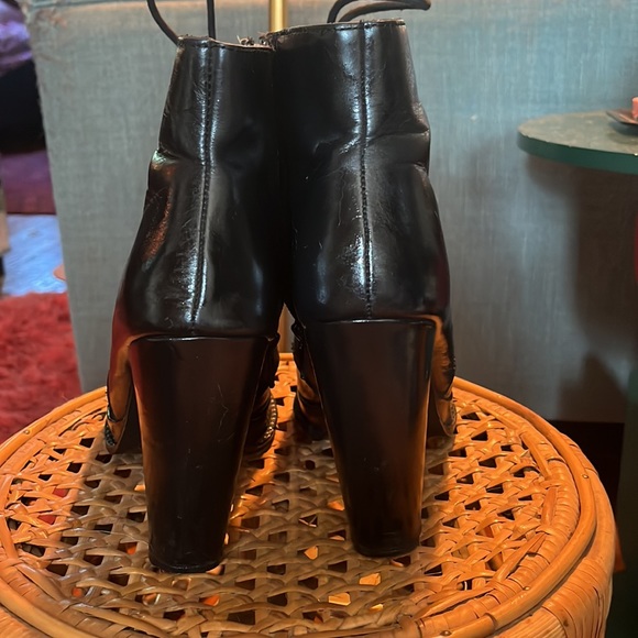 Seychelles Lace Up Highheeled Combat Boot ( black size 7) - Picture 3 of 6